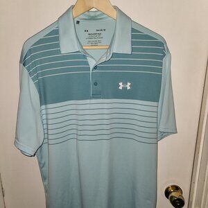 Under Armour Playoff Polo 2.0 Size Large Breeze/White